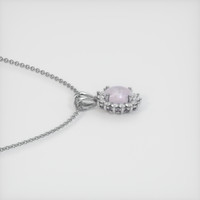 5.36 Ct. Grey Sapphire Pendant, 14K White Gold 3