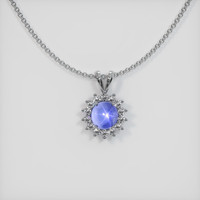15.59 Ct. Blue Sapphire Pendant, 14K White Gold 1