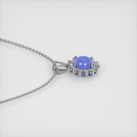 15.59 Ct. Blue Sapphire Pendant, 14K White Gold 3