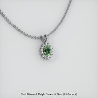 1.14 Ct. Sapphire Pendant, 14K White Gold 2