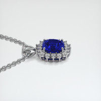 6.42 Ct. Blue Sapphire Pendant, 18K White Gold 3