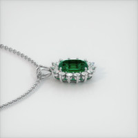 3.26 Ct. Emerald  Pendant - 18K White Gold