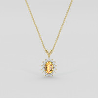 2.37 Ct. Golden Yellow Precious Topaz Pendant, 10K Yellow Gold 1