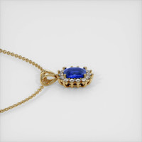 1.27 Ct. Blue Sapphire Pendant, 14K Yellow Gold 3
