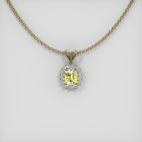 0.55 Ct. Sapphire Pendant, 14K Yellow Gold 1