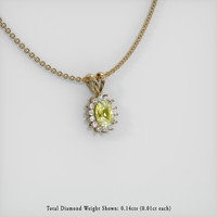 0.55 Ct. Sapphire Pendant, 14K Yellow Gold 2