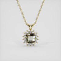 0.94 Ct. Brownish Green Andalusite Pendant, 14K Yellow Gold 1