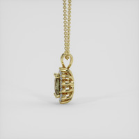 0.94 Ct. Brownish Green Andalusite Pendant, 14K Yellow Gold 3