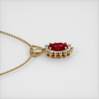 0.48 Ct. Ruby Pendant, 14K Yellow Gold 3