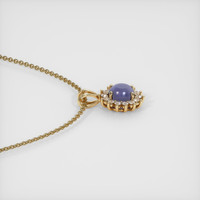 23.63 Ct. Greyish Blue Sapphire Pendant, 14K Yellow Gold 3