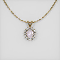 5.36 Ct. Grey Sapphire Pendant, 14K Yellow Gold 1