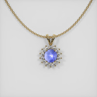 15.59 Ct. Blue Sapphire Pendant, 14K Yellow Gold 1