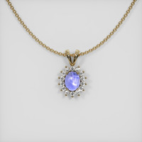 8.08 Ct. Blue Sapphire Pendant, 14K Yellow Gold 1