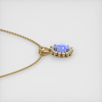 8.08 Ct. Blue Sapphire Pendant, 14K Yellow Gold 3
