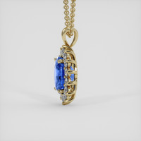 6.01 Ct. Blue Sapphire Pendant, 14K Yellow Gold 3