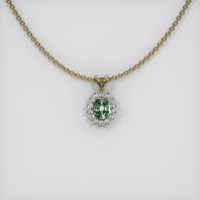 1.14 Ct. Sapphire Pendant, 14K Yellow Gold 1