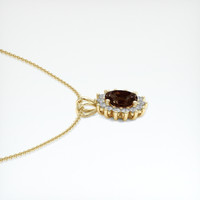 0.85 Ct. Brown Sapphire Pendant, 14K Yellow Gold 3