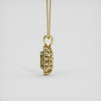 1.11 Ct. Greenish Brown Andalusite Pendant, 18K Yellow Gold 3