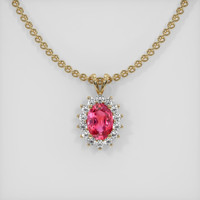 1.02 Ct. Sapphire Pendant, 18K Yellow Gold 1