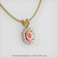 1.12 Ct. Sapphire Pendant, 18K Yellow Gold 2