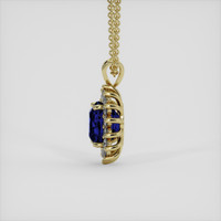 5.61 Ct. Blue Sapphire Pendant, 18K Yellow Gold 3