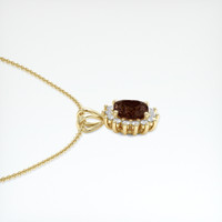 0.77 Ct. Brown Sapphire Pendant, 18K Yellow Gold 3