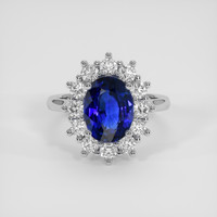 3.98 Ct. Blue Sapphire Ring, Platinum 950 1