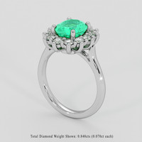 2.41 Ct. Emerald Ring, Platinum 950 2