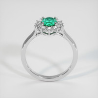 0.86 Ct. Emerald Ring, Platinum 950 3