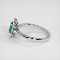 0.86 Ct. Emerald Ring, Platinum 950 4