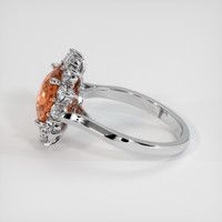 2.83 Ct. Padparadscha Sapphire Ring, Platinum 950 4