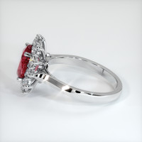 2.55 Ct. Pinkish Red Ruby Ring, Platinum 950 4