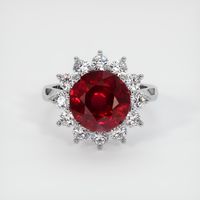 5.08 Ct. Ruby Ring, Platinum 950 1