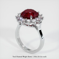 5.08 Ct. Ruby Ring, Platinum 950 2