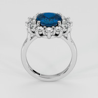 4.08 Ct. Greenish Blue Sapphire Ring, Platinum 950 3