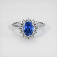 1.25 Ct. Blue Sapphire Ring, Platinum 950 1