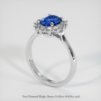 1.25 Ct. Blue Sapphire Ring, Platinum 950 2