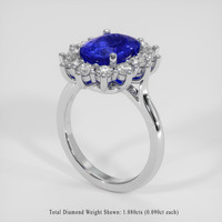 3.34 Ct. Blue Sapphire Ring, Platinum 950 2