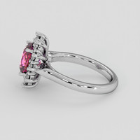 2.52 Ct. Purplish Pink Sapphire Ring, Platinum 950 4