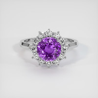3.09 Ct. Purple Sapphire Ring, Platinum 950 1