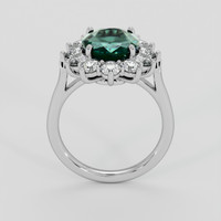 5.47 Ct. Bluish Green Sapphire Ring, Platinum 950 3