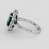 5.47 Ct. Bluish Green Sapphire Ring, Platinum 950 4