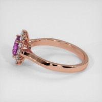 0.75 Ct. Pinkish Purple Sapphire Ring, 14K Rose Gold 4