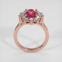 3.10 Ct. Reddish Pink Sapphire Ring, 14K Rose Gold 3