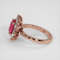 3.10 Ct. Reddish Pink Sapphire Ring, 14K Rose Gold 4
