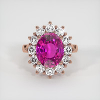 6.52 Ct. Sapphire Ring, 14K Rose Gold 1