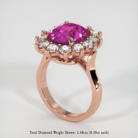6.52 Ct. Sapphire Ring, 14K Rose Gold 2