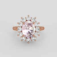 4.41 Ct. Pink Sapphire Ring, 14K Rose Gold 1