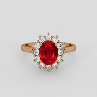 1.75 Ct. Ruby Ring, 14K Rose Gold 1