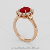 1.75 Ct. Ruby Ring, 14K Rose Gold 2